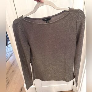 NWT Banana Republic metallic graphite-colored shirt S small